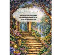 Landscape Coloring Book for Adults: Fantasy Landscapes, Enchanted Forests & Ancient Ruins Highly Detailed Coloring Pages for Relaxation, Stress Relief Single-Sided Pages - Designed for Colored Pencils