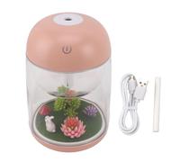 Landscape Humidifier, Ultrasonic Essential Oil Diffuser Humidifier, Mini Cute Quiet 2 in 1 Cool Mist Aromatherapy Diffuser with 180ML Tank for Bedroom Office Car Use (Rosada)