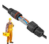 Landscape Light Connectors - Llama retardante de nailon, IP68 impermeable Junction Box Secure Wiring | Screw Lock & Push Type Outdoor Wire Connector, Electrical Cable Connector For Garden Lights