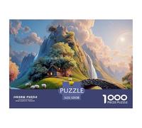 Landscape of Green Mountain 1000 Piezas Cartón Fuerte Rompecabezas Storybook Cottage Liberador De Estrés Juego Familiar Puzzle para Adultos Y Niños 52x38cm/1000pcs
