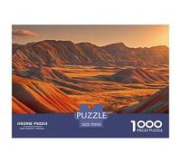 Landscape of Rolling Hills 1000 Pcs Premium-Karton Puzzle Desert Landscape at Golden Hour Lebendige Bilder Familienspiel Puzzles Als Geburtstagsgeschenke 70x50cm/1000pcs