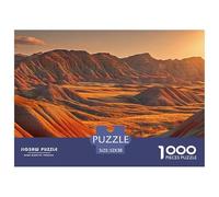 Landscape of Rolling Hills 1000 Pcs Premium-Karton Puzzle Desert Landscape at Golden Hour Stressabbau Kreatives Spiel Puzzles Als Geburtstagsgeschenke 52x38cm/1000pcs