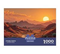 Landscape of Rolling Hills 1000 Pcs Premium-Karton Puzzle Desert Landscape at Golden Hour Stressabbau Familienspiel Puzzles Für Erwachsene Und Kinder 70x50cm/1000pcs