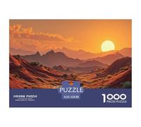 Landscape of Rolling Hills 1000 Stück Premium-Karton Puzzle Desert Landscape at Golden Hour Lebendige Bilder Kreatives Spiel Puzzles Als Wohnaccessoires 52x38cm/1000pcs