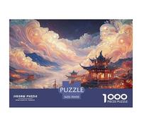Landscape Painting in The Style of Chinese Art 1000 Piece Corte Preciso Rompecabezas Traditional Chinese Architecture Divertido Jigsaw Educativo Amigos 70x50cm/1000pcs