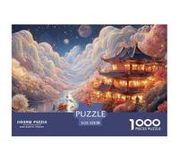Landscape Painting in The Style of Chinese Art 1000 Pièces Rompecabezas Traditional Chinese Architecture Divertido, Desafiante Y Estimulante para Adultos Juego De Desafío Difícil 52x38cm/1000pcs