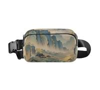 Landscape Poetry - Riñonera moderna para mujeres y hombres, gran capacidad, con correa ajustable para viajes, gimnasio, trabajo, poesía de paisaje, talla única, Poesía del paisaje, Talla única