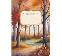 Landscape Watercolor Nature Notebook: 120 Pages Composition Book, with Cartoon Cover Design, great for School Notes, Journaling, Kids, Writers, ... great for School Notes, Journaling, Kids, W
