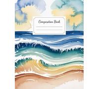 Landscape Watercolor Nature Notebook: 120 Pages Composition Book, with Watercolor Cover Design, perfect for Ideas, Creative Writing, Women, Writers, ... Cover Design, perfect for Ideas, Creat