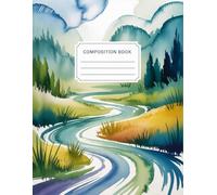 Landscape Watercolor Nature Notebook: 120 Pages, with Watercolor Cover Design, great for Drawing, School Notes, Writers, Women, Summer Vacation ... School Notes, Writers, Women, Summer Vacation