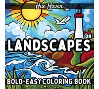 Landscapes: Bold and Easy Coloring Book for Kids and Adults Simple Stress Relief Designs of Serene Landscape coloring Pages