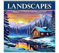 Landscapes - Oases of Peace and Relaxation (Wall Calendar 2026 12" x 24" / 30 x 60 cm (open)) CALVENDO 12 Month Wall Calendar