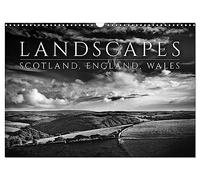 Landscapes - Scotland, England, Wales / UK-Version (Wall Calendar 2026 DIN A3 landscape), CALVENDO 12 Month Wall Calendar: Atmospheric Black and White ... Photographs of Scotland, England and Wales.