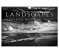 Landscapes - Scotland, England, Wales / UK-Version (Wall Calendar 2027 DIN A4 landscape), CALVENDO 12 Month Wall Calendar: Atmospheric Black and White ... Photographs of Scotland, England and Wales.