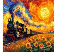 Landscapes Serie Completo DIY 5D Redondo Diamantes Kit de Pintura para el Hogar y Regalo 15.75 Pulgadas Cuadrado Redondo Piedra Opciones