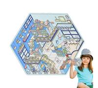 Landscaping Sticker, 3D Cartoon Miniature Scene Decal. 20x12.5x2cm, House Visual Stacking Stickers, Creative Decorative Art, Fun Landscaping Design for Kids, Boys, Girls