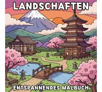 Landschaften Malbuch: Einfaches & entspannendes Ausmalbuch für Erwachsene & Kinder mit 50+ Natur Motiven von Bergen, Seen & Tieren für Stressabbau (Süße & Einfache Malbücher)