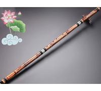 LANDTOM Flauta Xiao de bambú morado profesional para artistas intérpretes o ejecutantes (diestro) (8 agujeros F)