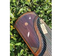 LANDTOM Sandalia profesional y Paulownia Guzheng con concha tallada (163 cm) Serie para adultos/niños/mayores/intermedios/principiantes (B)
