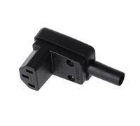LANDUM 90 Grados ángulo IEC 320 C13 Enchufe Hembra AC 10A 250V Cable de alimentación Conector de Cable