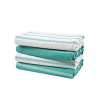 LANE LINEN Juego de toallas de cocina, paquete de 4 paños de cocina de algodón para secar platos, 18 x 28 pulgadas, paños de cocina absorbentes, juego de toallas de cocina de secado rápido, color azul