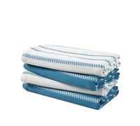 LANE LINEN Juego de toallas de cocina, paquete de 4 paños de cocina de algodón para secar platos, 18 x 28 pulgadas, paños de cocina absorbentes, juego de toallas de cocina de secado rápido, zafiro