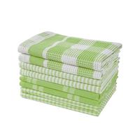 LANE LINEN Paños de cocina 100% algodón, ultrasuaves, absorbentes, de secado rápido, juegos de paños de cocina multitejido, 12 x 12 pulgadas, paquete de 8 unidades, color verde salvia
