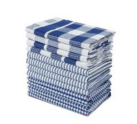 LANE LINEN Paños de cocina 100% algodón, ultrasuaves, absorbentes, de secado rápido, multitejido, 13 x 13 pulgadas, paquete de 12 unidades, color azul marino