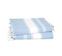 LANE LINEN Toalla de playa 100% algodón con bolsa de playa, 2 piezas para adultos, 39 x 71 pies, toallas de piscina, de gran tamaño, extragrande, toalla de arena de secado rápido, viajes, color azul