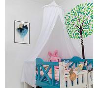 Laneetal Dosel de Cama con Encaje Mosquitera Gasa para niño,Adultos, 230cm, Evite Que los Insectos invadan, Bloquee UV y Duerma Bien Color Blanco