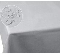 Laneetal Mantel para Mesa Rectangular Antimanchas, Tela Impermeable y Resistente, Efecto Lino, Mantel Decorativo para Interiores y Exteriores, 135x180 cm, Gris Claro