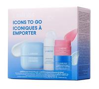 LANEIGE ORIGINAL | ICONS TO GO | Icons to Go Set - Estuche Cuidado Facial | (Cream Skin Cerap 15ml + Water Bank Crema Hidrat 20ml + Mascari Noche 10ml + Masc labios 3g) | by BELLA (Paquete 1 unidad)