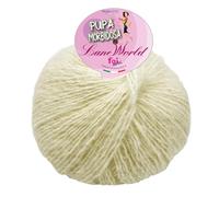 LaneWorld Pupa Morbidosa Lamé - Ovillo de lana mixta, 150 g, 3 unidades, PUPM10