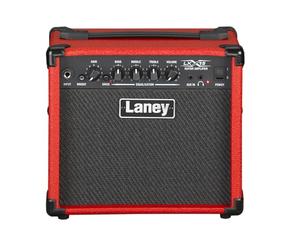 Laney LX15 Amp de guitarra eléctrica - Amper de práctica de 15 W ", interruptor de drive, ecualización de 3 bandas, entrada auxera de - amplificador portátil compacto para principiantes - rojo