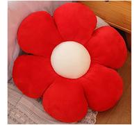 LANFIRE Cojín de Almohada de Flores Cojín de Piso Cojín de Asiento de Silla Almohada de Felpa Decorativa Almohada sofá Cama (30CM, Red)