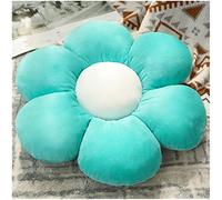 LANFIRE Cojín de Flores para Piso y Asiento de Silla - Almohada de Felpa Decorativa para Sofá y Cama (30CM, Blue)