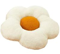 LANFIRE Cojín de Flores para Piso y Asiento de Silla - Linda Decoración de Habitación - Almohada de Felpa para Sofá y Cama (40CM, Khaki)