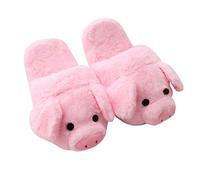 LANFIRE Zapatillas de cerdo algodón Calzado casero de algodón felpa animales mujer