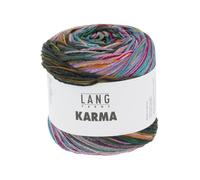 Lang Yarns - Karma 0003 azul baya verde oscuro 100 g