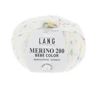 Lang Yarns Merino 200 Baby Color - blanc imprimé 0052 352
