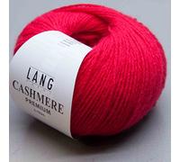 Lang Yarns premium cachemir 100% 25 gramos - 1 ovillo - tela, 0060 rojo