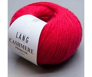 Lang Yarns premium cachemir 100% 25 gramos - 1 ovillo - tela, 0060 rojo
