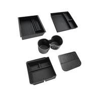 LANGBEAN Cajas de Almacenamiento para Tesla Model 3 Highland, Organizador de Apoyabrazos para Tesla Model 3 2024 2025, Caja de Almacenamiento Oculta, Portavasos, Accesorios Tesla, 5 Piezas Negro