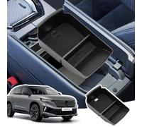 LANGBEAN Organizador Reposabrazos para Renault Austral 2023-2027 | Cajas Almacenamiento Apoyabrazos, Bandeja Consola Central con Alfombras, ABS, Compatible con Renault Espace 6 Rafale, Negro