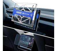 LANGBEAN Tesla Model Y Juniper Protector Pantalla Mate [Sin Reflejos ni Huellas], 9H Cristal Templado para Model 3 Highland, 15,4" + 8" Funda Pantalla Delantera y Trasera con Kit Alineación [2 Piezas]