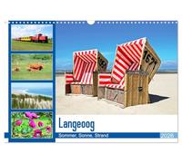 Langeoog - Sommer, Sonne, Strand (Wandkalender 2026 DIN A3 quer), CALVENDO Monatskalender: Der Inselsommer mit vielen Sonnenstunden macht Lust auf Meer!