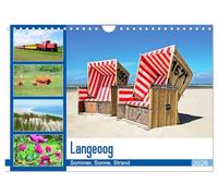 Langeoog - Sommer, Sonne, Strand (Wandkalender 2026 DIN A4 quer), CALVENDO Monatskalender: Der Inselsommer mit vielen Sonnenstunden macht Lust auf Meer!