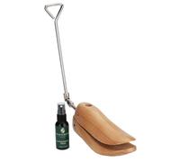 Langer & Messmer alargador de zapatos y botas para la puntera para mujeres contra la presión de los zapatos - de madera maciza de haya incl. spray alargador de cuero 50ml