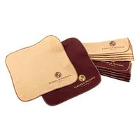 Langer & Messmer paños de pulido para cuero liso de algodón 100% en un práctico juego - El paño de pulido para el cuidado profesional del calzado (Burdeos | Beige)