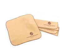 Langer & Messmer paños de pulido para cuero liso de algodón 100% en un práctico juego - El paño de pulido para el cuidado profesional del calzado (Burdeos | Beige)